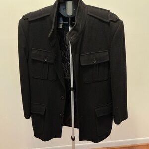 Men's Classic Black Military Field Jacket